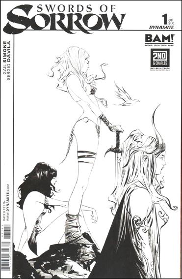 Swords of Sorrow issue 1-SH Books-A-Million/2nd & Charles Black & White Cover 