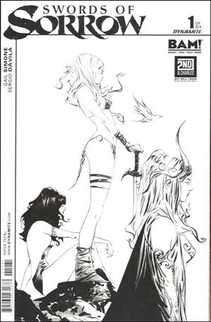 Swords of Sorrow issue 1-SH Books-A-Million/2nd & Charles Black & White Cover 