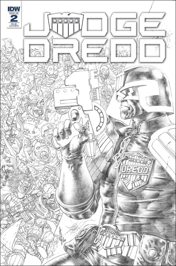 Judge Dredd: Under Siege issue 2-D Alan Quah 1:15 Black and White Cover