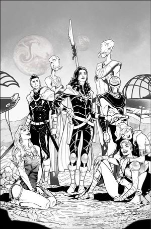 Dejah Thoris (2019) issue 12-J Vasco Georgiev 1:15 Black & White Virgin Cover