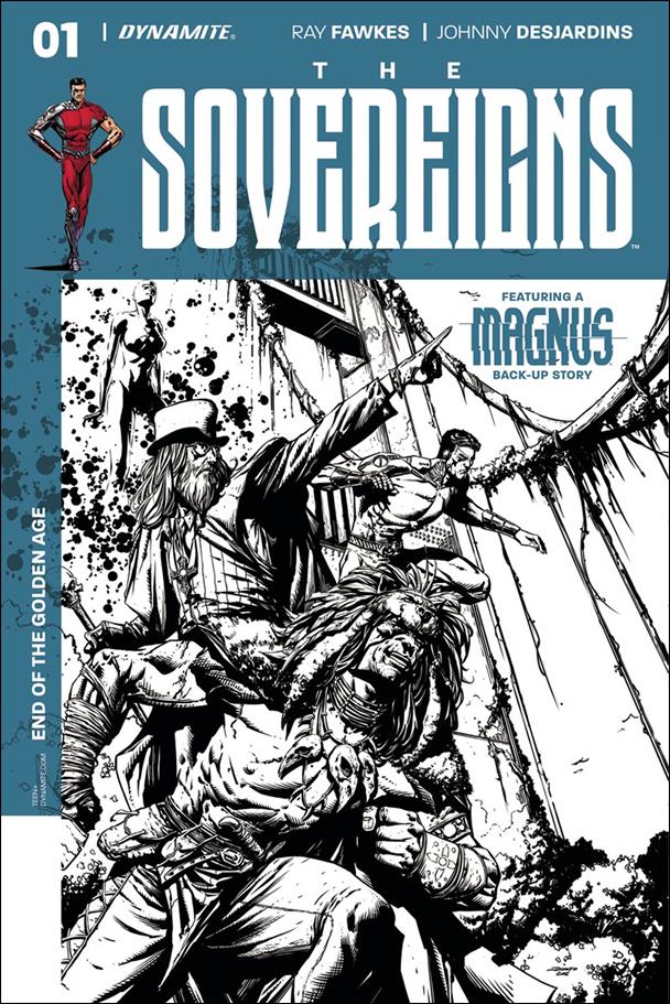 Sovereigns issue 1-F Johnny Desjardins 1:20 Black and White  Cover