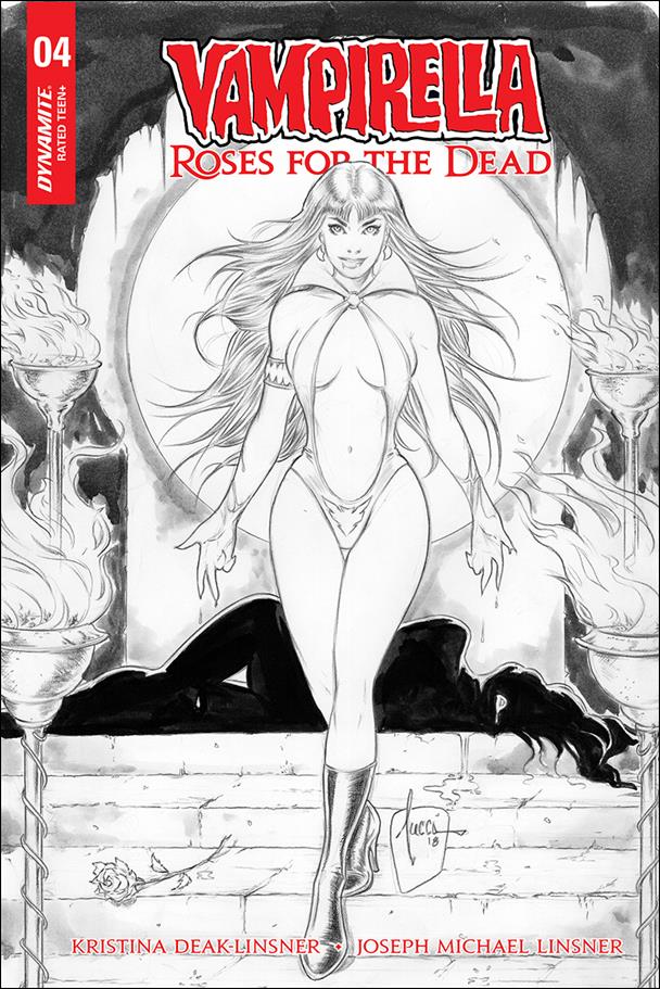Vampirella: Roses for the Dead issue 4-C Billy Tucci 1:10 Black & White Cover