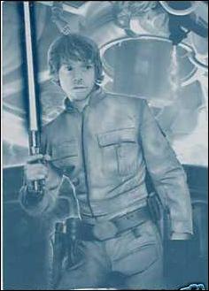 Star Wars Galaxy: Series 4 (Base Card Printing Plate Subset) card 2 Luke Skywalker - 1/1 Cyan