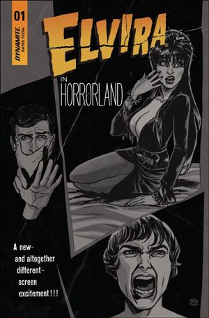 Elvira in Horrorland issue 1-I Silvia Califano 1:30 Black & White Cover