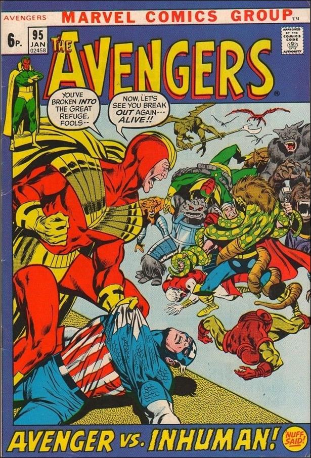 Avengers (1963) issue 95-B UK Price Cover