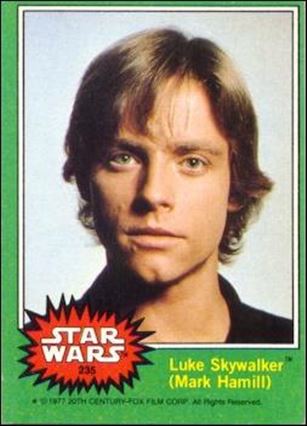 Star Wars: Series 4 (Base Set) card 235 Luke Skywalker (Mark Hamill)