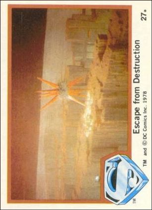 Superman (Movie) Series 1 (Base Set) card 27 Escape from Destruction