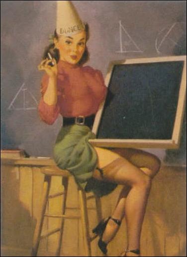 Elvgren's Calendar Pinups 2 (Base Set) card 44 Dunce?