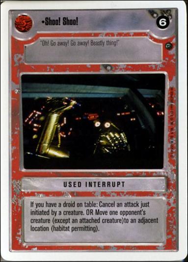 Star Wars: Dagobah Revised (Base Set) card 152 Shoo! Shoo!