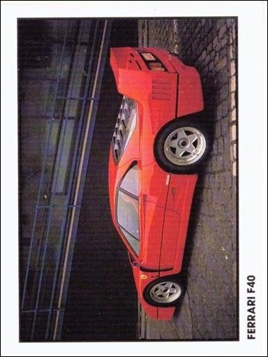 Sports Cars (1989)  (Base Set) card 17 Ferrari F-40