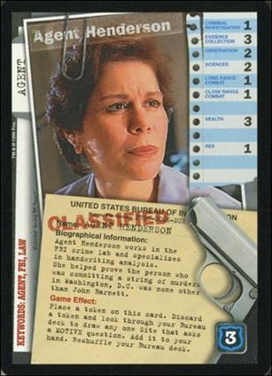 X-Files (Promo) card PR96-06-DUE Agent Henderson
