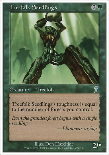 Magic the Gathering: 7th Edition (Base Set) card 277 Treefolk Seedlings