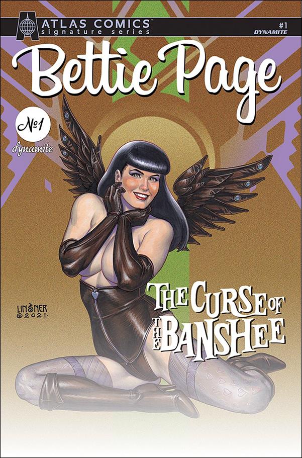 Bettie Page: The Curse of the Banshee issue 1-X Joseph Michael Linsner Atlas Cover (Signed)