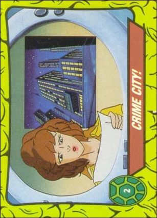 Teenage Mutant Hero Turtles (Ireland) (Base Set) card 2 Crime City!