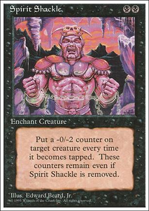 Magic the Gathering: 4th Edition (Base Set) card 163 Spirit Shackle