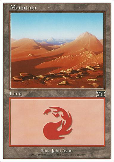 Magic the Gathering: 6th Edition (Base Set) card 345 Mountain