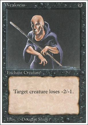 Magic the Gathering: Revised (Base Set) card 136 Weakness