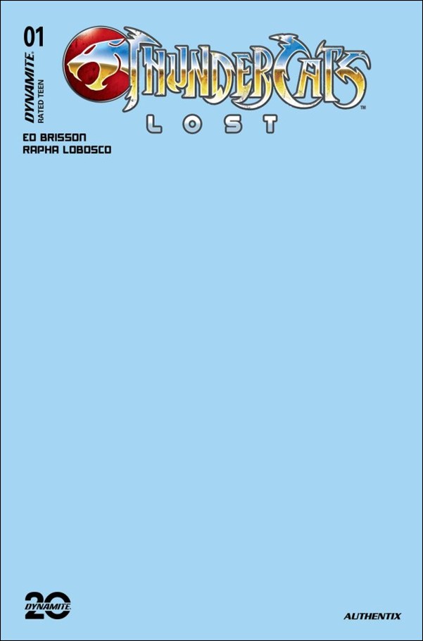Thundercats: Lost issue 1-T Blue Blank Authentix Sketch Cover