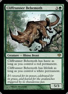 Magic the Gathering: Conflux (Base Set) card 79 Cliffrunner Behemoth