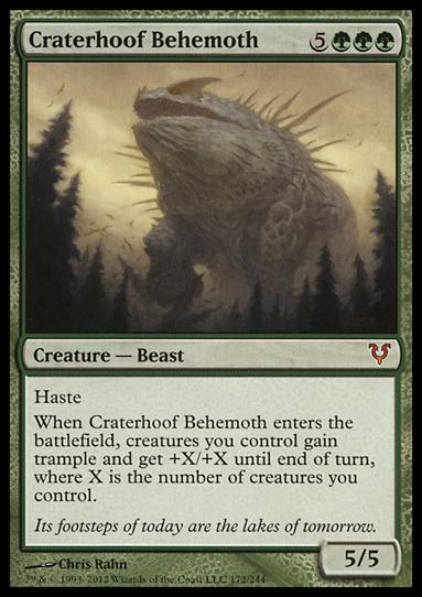 Magic the Gathering: Avacyn Restored (Base Set) card 172 Craterhoof Behemoth