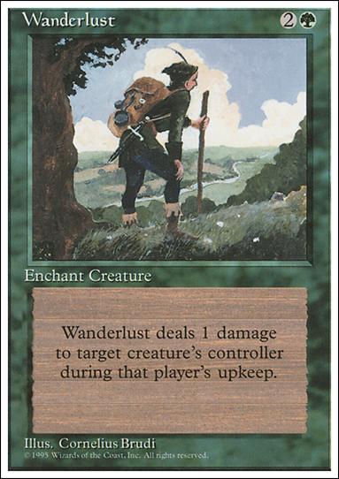 Magic the Gathering: 4th Edition (Base Set) card 285 Wanderlust