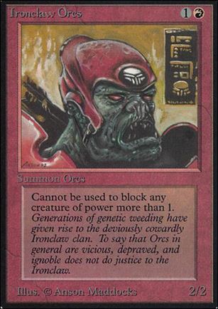 Magic the Gathering: Limited Edition Alpha (Base Set) card 159 Ironclaw Orcs