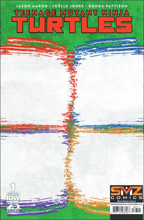 Teenage Mutant Ninja Turtles (2024) issue 1-ZZC Retailer Exclusive Green Glitch Blank Sketch Cover