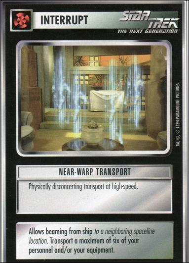 Star Trek: Premiere Unlimited (Base Set) card 130 Near-Warp Transport 