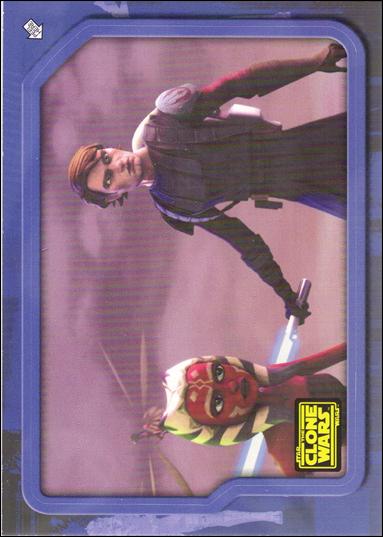 Star Wars: The Clone Wars Trading Card Stickers (Base Set) card 75 Ahsoka and Anakin