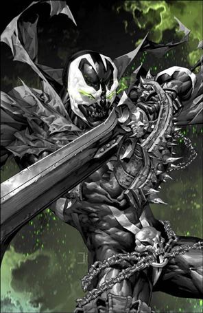 King Spawn issue 26-C Kael Ngu B&W Cover