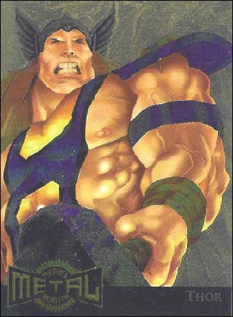 Marvel Metal (Metal Blasters Subset) card 15-B Thor (Gold Foil)