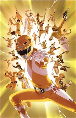 Mighty Morphin Power Rangers issue 28-C Carlos Villa 1:25 Cover
