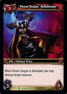 World of Warcraft: March of the Legion (Base Set) card 199 "Poison Tongue" McGillicutty