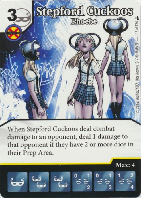 Marvel Dice Masters Deadpool card 113 Stepford Cuckoos: Phoebe
