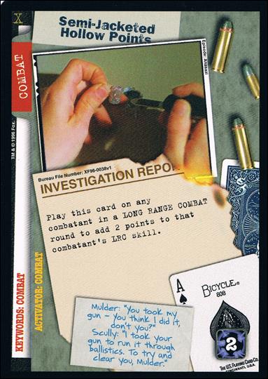X-Files: Premiere Edition (Base Set) card XF96-0038v1 Semi-jacketed Hollow Points