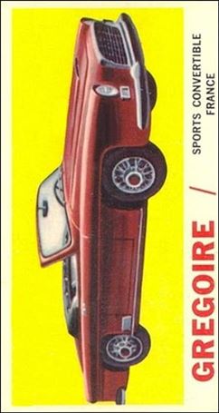 Sports Cars (1961) (Base Set) card 58 Gregoire