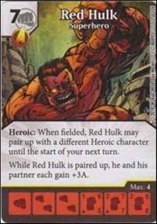 Marvel Dice Masters Uncanny X-Men  card 112 Red Hulk: Superhero