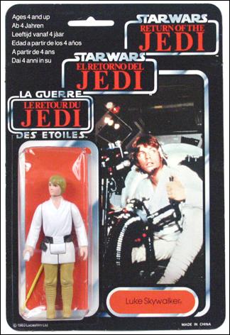 Star Wars 3 3/4" Basic Action Figures (Vintage) figure 3-G Luke Skywalker (Tri-Logo Brown Hair Gunner Statn)