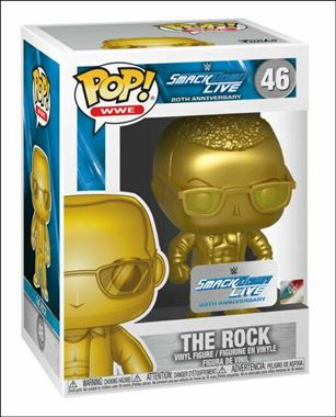 POP! WWE figure 46-C The Rock Gold Chrome Variant)