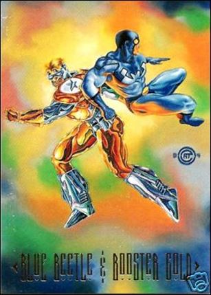 DC Master Series (Base Set) card 86 Blue Beetle & Booster Gold