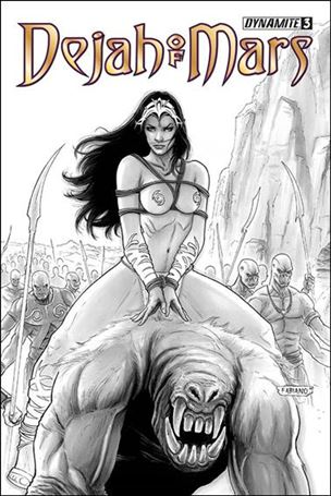 Dejah of Mars issue 3-C Fabiano Neves 1:25 Black & White Cover