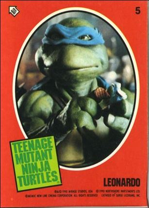 Teenage Mutant Ninja Turtles Movie (Sticker Subset) card 5 Leonardo