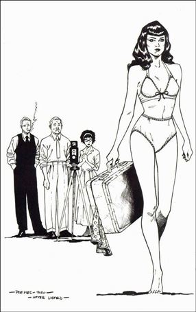 Bettie Page (2020) issue 3-R Brent Peeples 1:35 Black & White Virgin Cover