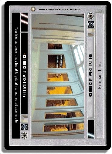 Star Wars: Special Edition Limited (Base Set) card 112 Cloud City: West Gallery