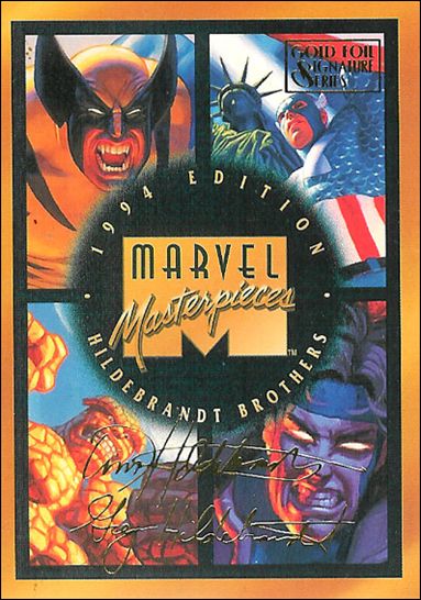 1994 Marvel Masterpieces (Gold-Foil Signature Parallel Base Set) card 140 Checklist