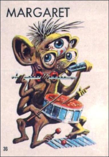 Ugly Stickers (1965) (Base Set) card 36-C Margaret
