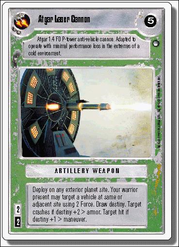 Star Wars: Hoth Revised (Base Set) card 152 Atgar Laser Cannon
