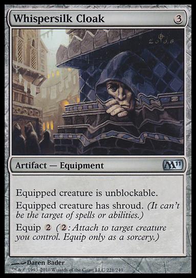 Magic the Gathering: 2011 Core Set (Base Set) card 221 Whispersilk Cloak