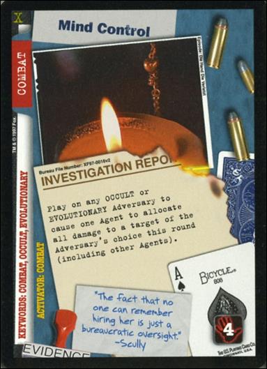 X-Files: The Truth Is Out There (Base Set) card XF97-0016v2 Mind Control