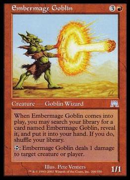 Magic the Gathering: Onslaught (Base Set) card 200 Embermage Goblin